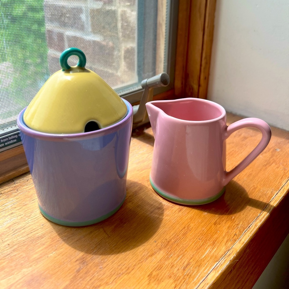 1980s Lindt Stymeist Colorways Cream and Sugar Dish